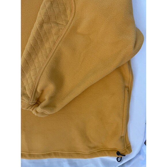 Izod Perform X Women's 1/4 Zip Fleece Pullover Jacket slash pocket sz 1X–Yellow - Picture 3 of 10